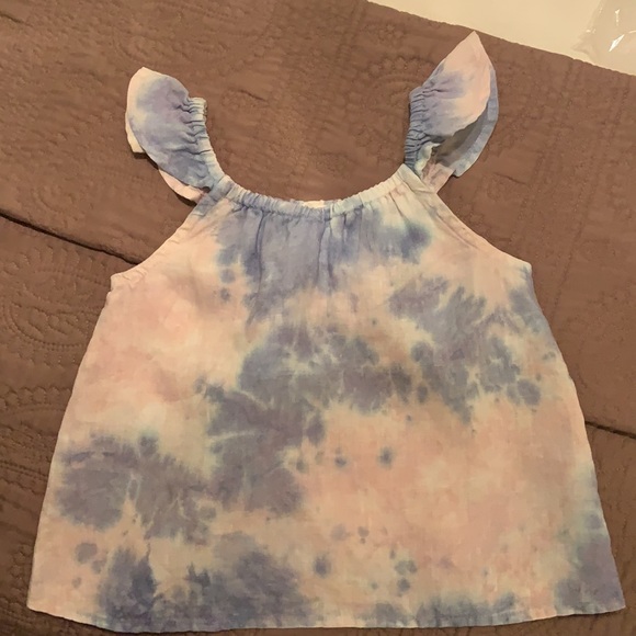 ⭐️HP⭐️. . Anthropologie cloth & stone Ruffled Linen Kids Tank - Picture 4 of 10